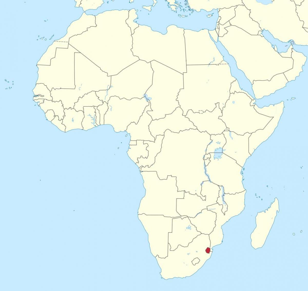 Karte Svazilenda āfrikā