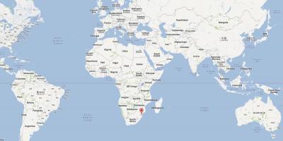 Karte Svazilenda uz pasaules